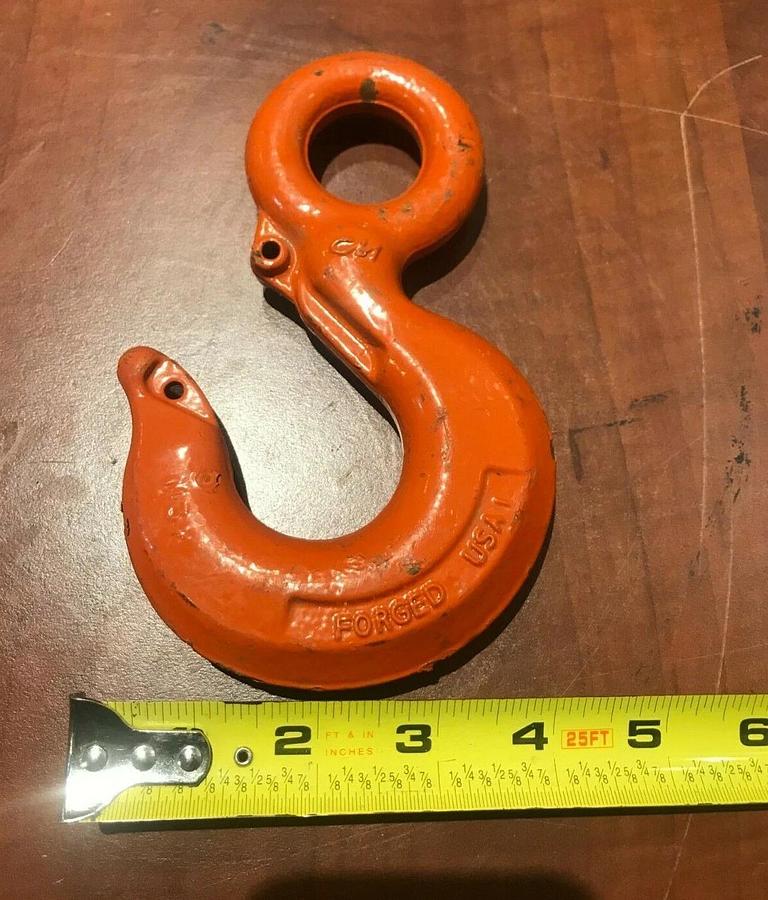 New 3 Ton (6,000 lb.) CM Forged Alloy Eye Lifting Hook | USA Rigging Lifting