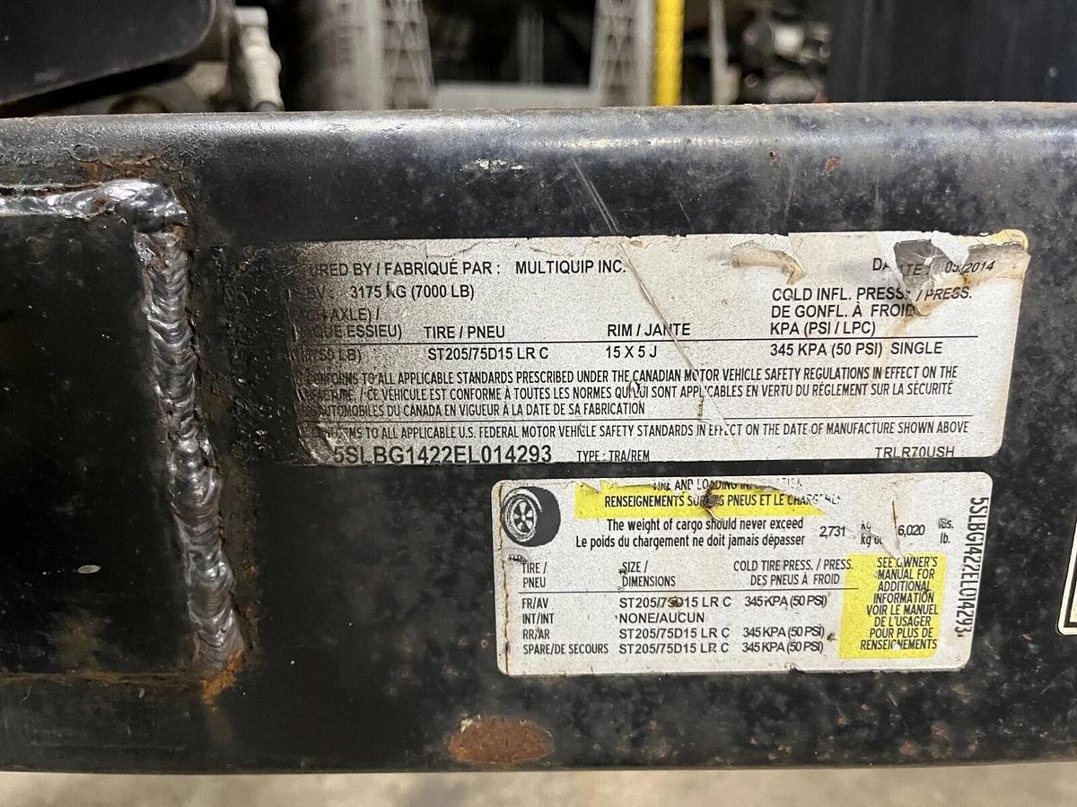 Used 70kVA Multiquip DCA-70SSJU4I Mobile Diesel Generator - S/N: 7305836