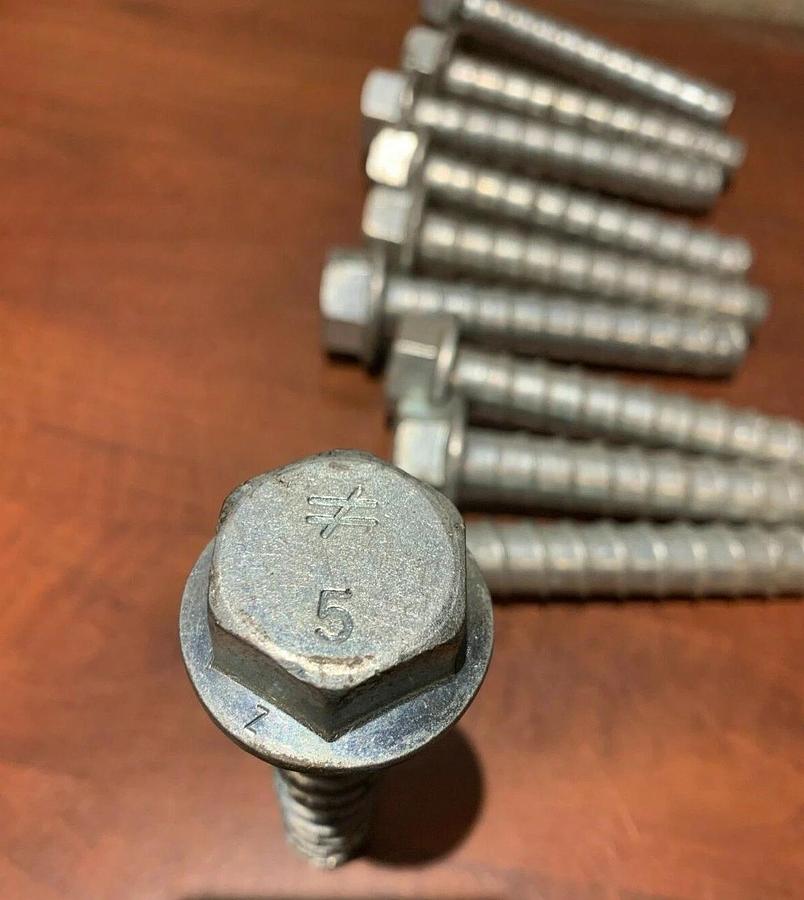 Used (10 Pack) 1-1/4" x 5" Concrete Anchor Screws