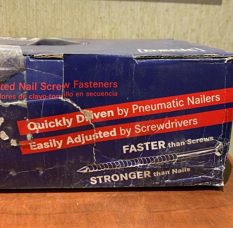 Used Scrail Fasco Collated Nail Screw Fasteners 1 3/8" Plastic Sheet Coil (2000 Pack)
