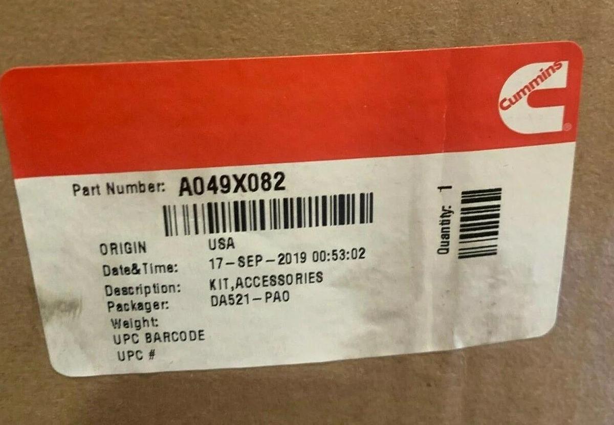 Used New Genuine OEM Cummins Radiator Accessories Kit (Spec A) | P/N: A049X082