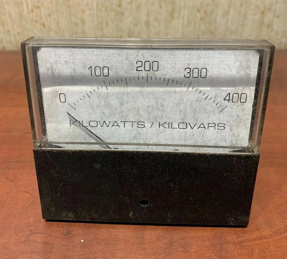 Used 0-400 Kilowatts / Kilovars Panel Meter