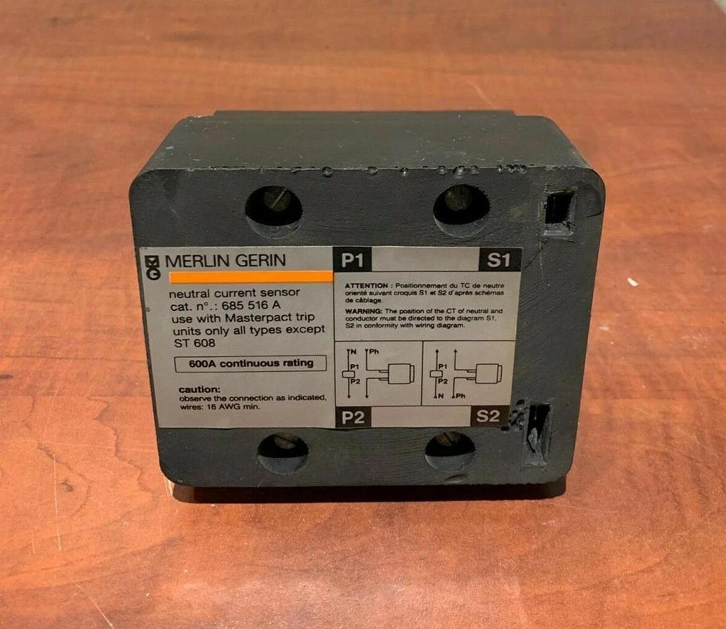 Used 600 Amp Merlin Gerin Neutral Current Sensor | 685 516 A