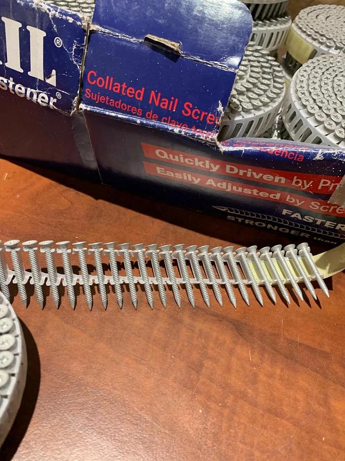 Scrail Fasco Collated Nail Screw Fasteners 1 3/8" Plastic Sheet Coil (2800 Pack)