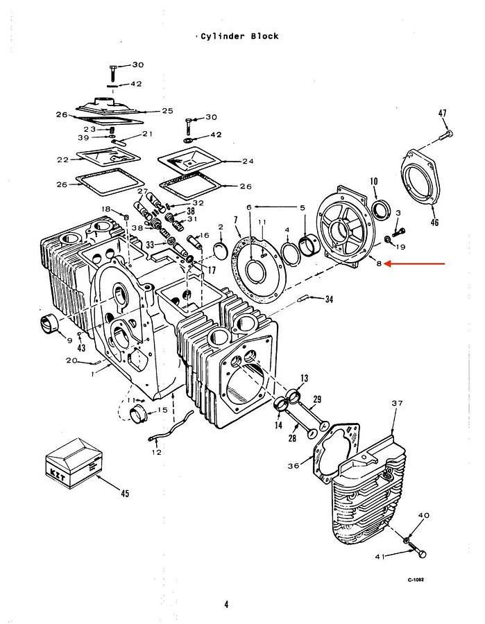 New Genuine OEM Onan Bearing Plate Assy for B Series Engines | P/N: 101-0750