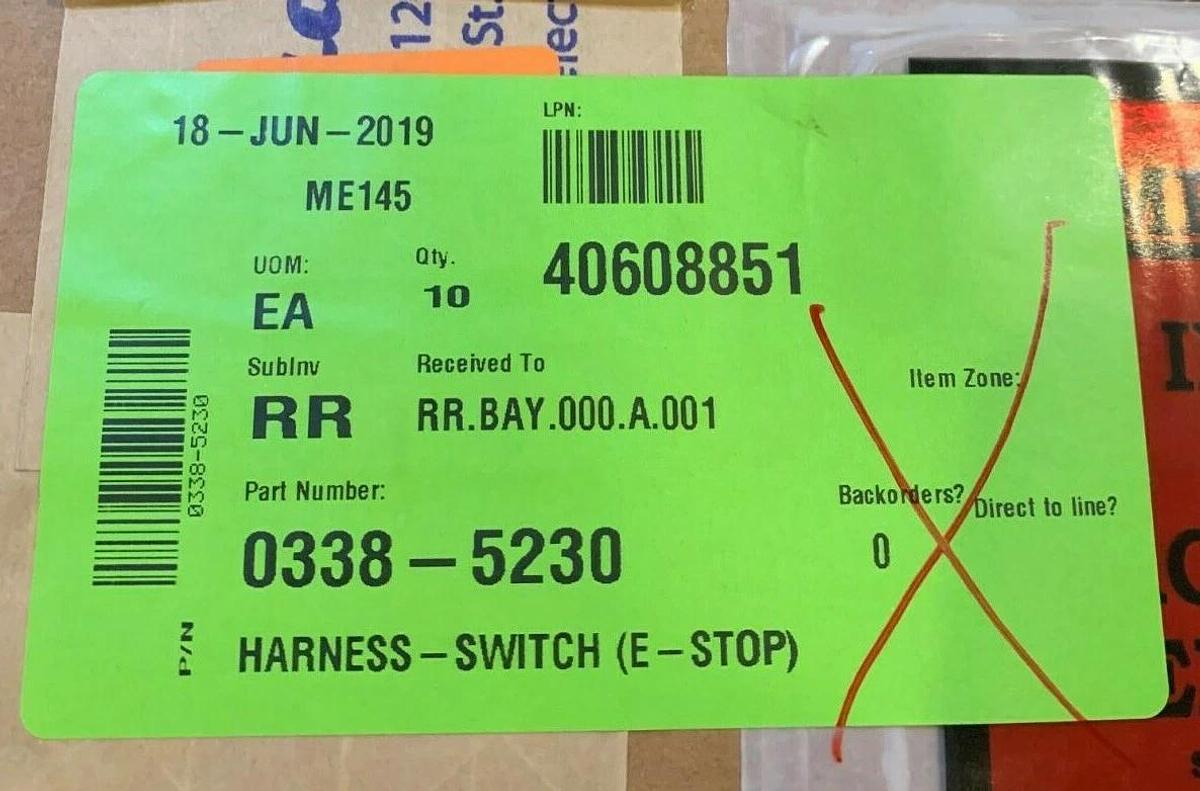 Used New Genuine OEM Cummins Emergency Stop Wiring Harness (E-STOP) | P/N: 338-5230