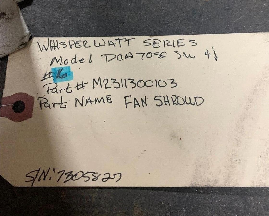 Used Used Multiquip MQ Power DCA70SSJU4i Fan Shroud | P/N: M2311300103 M2311300003