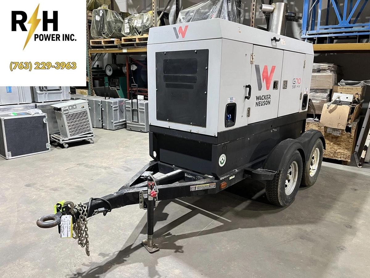 Used 70kva Wacker Neuson G70 Mobile Diesel Generator - S/N: WNCGMM01HPUM00830