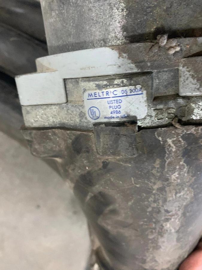 Used 45' 2/0 AWG 4 Conductor Meltric DS 200 Amp 3 Phase 480V Power Cable