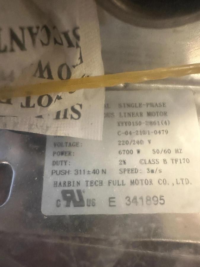 Used Harbin Tech Linear Actuator 220/240V  I Cummins P/N: 306-3112