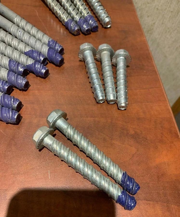 Used (18 Pack) Concrete Anchor Screw Variety Pack - Various Sizes
