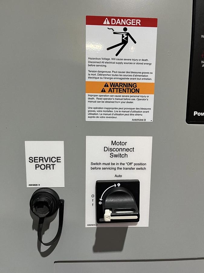 Used New 1600 Amp 480VAC Cummins CXRF8 Automatic Transfer Switch - S/N: D22M057070