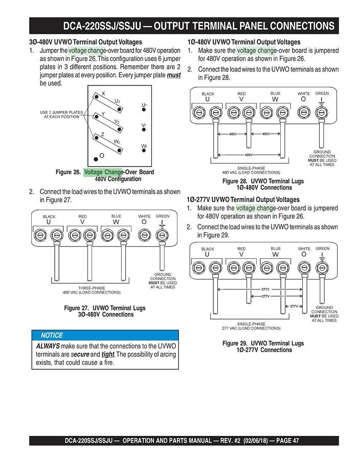 Used Multiquip Voltage Change Over Terminal Link Board | MQ Power P/N: M4273000003