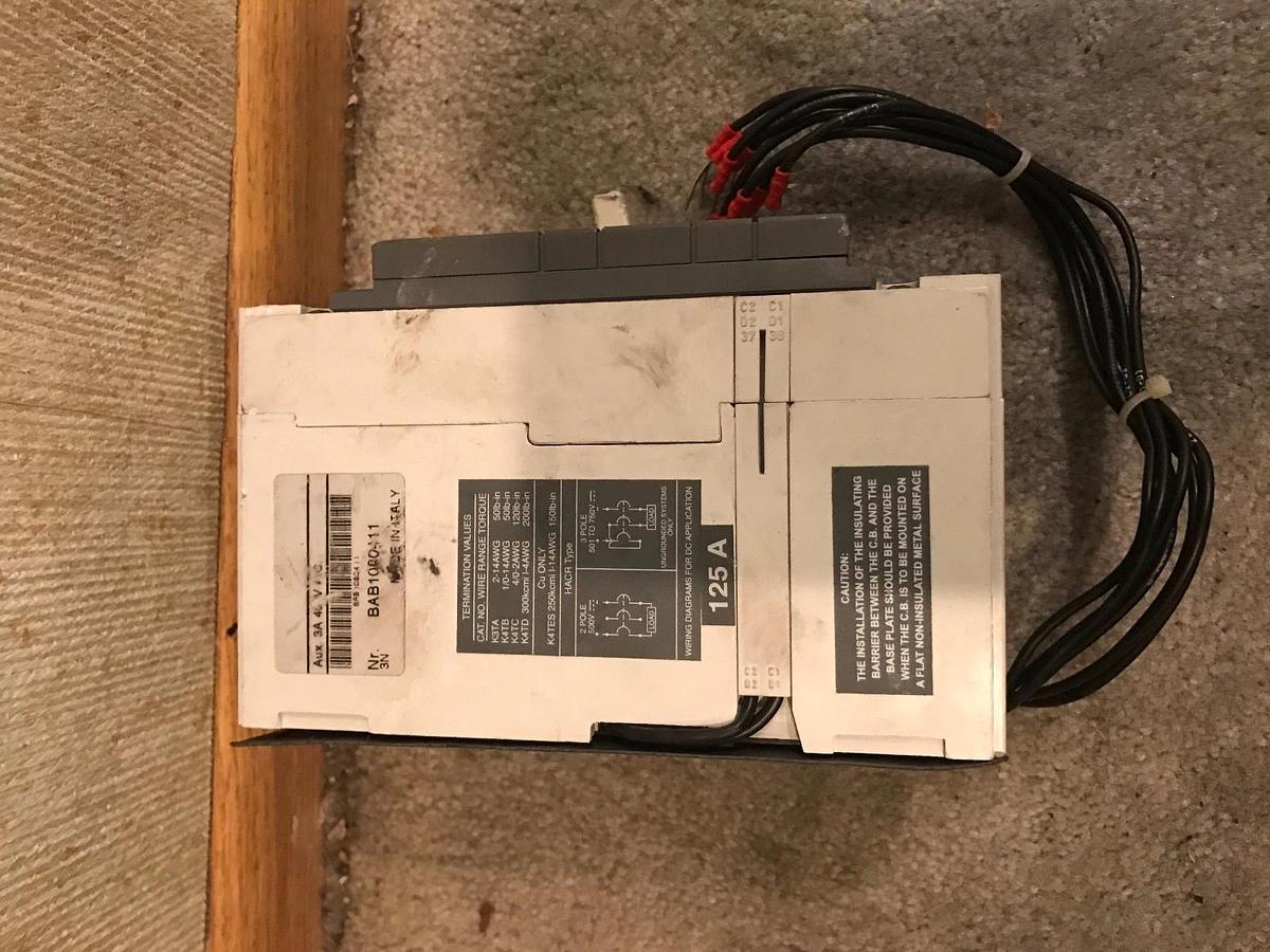 Used 125 Amp ABB Sace S3 Circuit Breaker