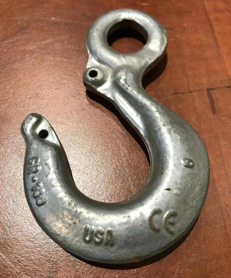New Crosby Lifting Rigging Hook WLL 1 Ton (2,000 lbs.) | USA Grade GR 100