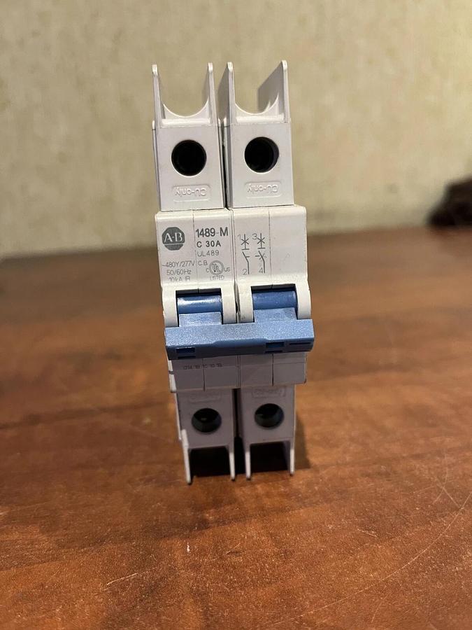 New 30 Amp Allen Bradley 1489-M2C300 Series D Circuit Breaker 480Y/277V UL489