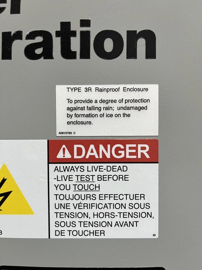 Used 225A 208VAC Cummins CXTC8 Spec. A Automatic Transfer Switch - S/N: K23M288593