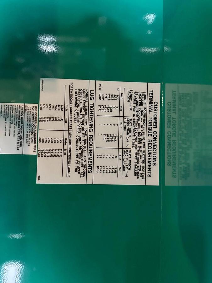 Used Cummins 150 Amp BTPCB-1525128 Automatic Transfer Switch - S/N: I15M877277