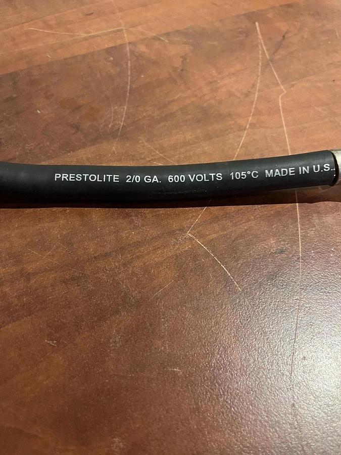 12" Prestolite Double Sided 2/0 GA. 600V  Battery Cable