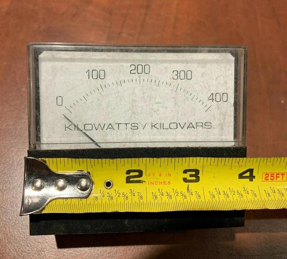 Used 0-400 Kilowatts / Kilovars Panel Meter