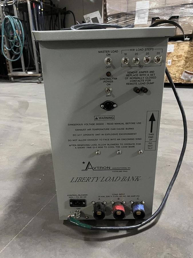 Used Used Avtron 70KW Liberty LPH70 Resistive Load Bank | 208V 3Ph 60Hz | 240V 1Ph