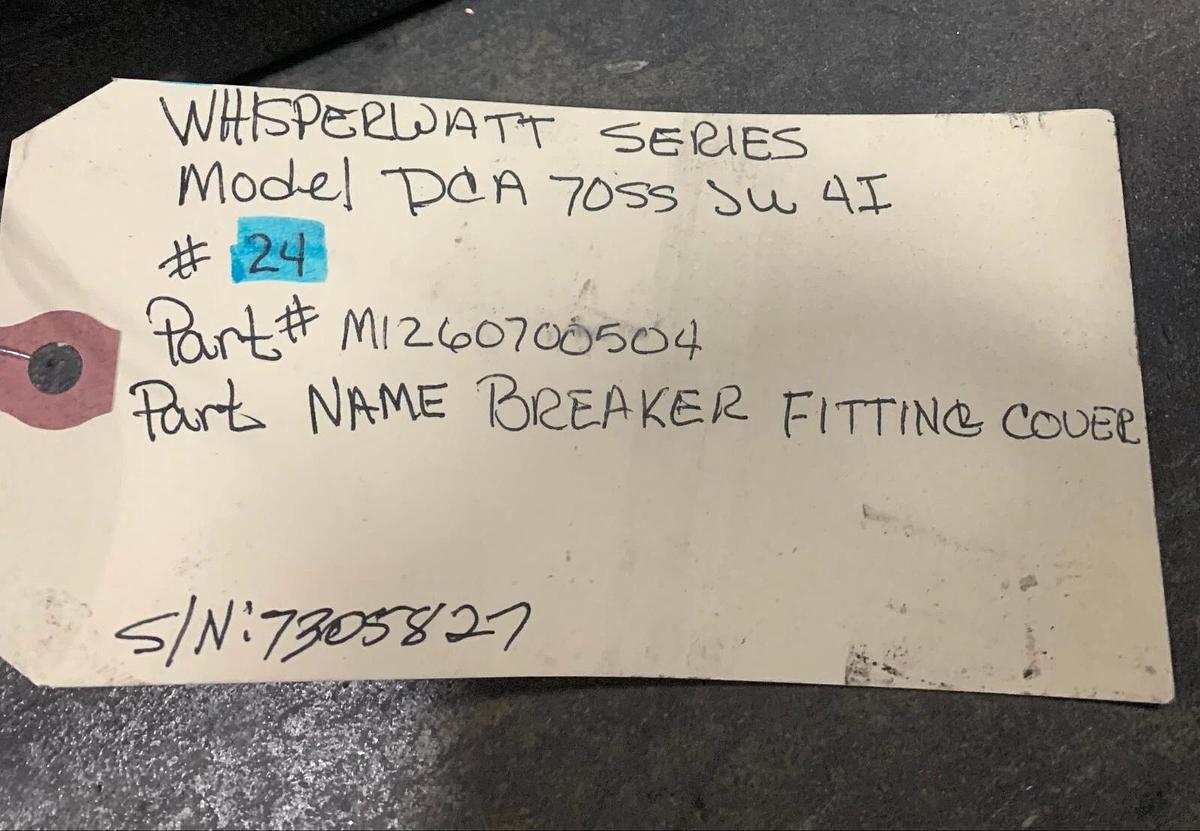 Used Used Multiquip DCA70SSJU4i Breaker Fitting Cover | P/N: M1260700504