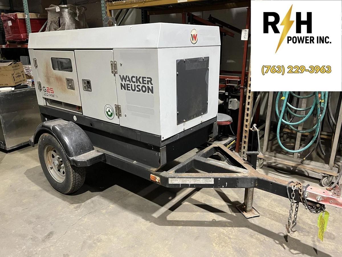 Used 25kVA Wacker Neuson G25 Mobile Diesel Generator - S/N: 24475341