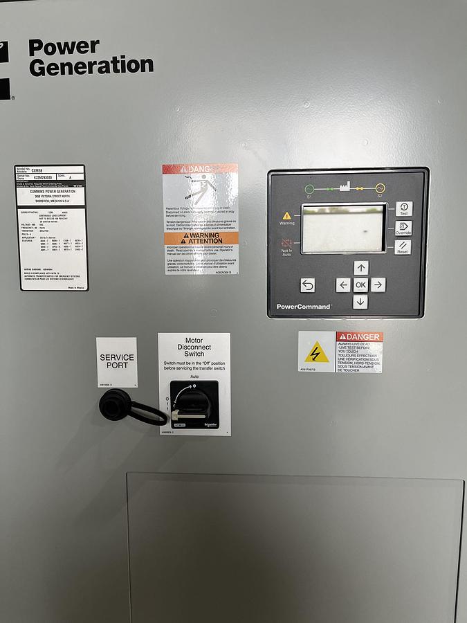 New 1200 Amp 480VAC Cummins CXRE8 Spec. A Automatic Transfer Switch - S/N: K23M293080