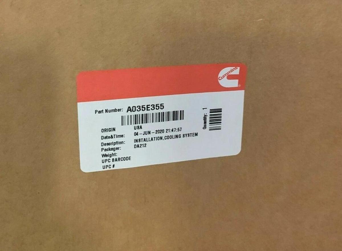 Used New Cummins Cooling System Installation Tier 3 QSB7-G5 NR3 | P/N: A035E355
