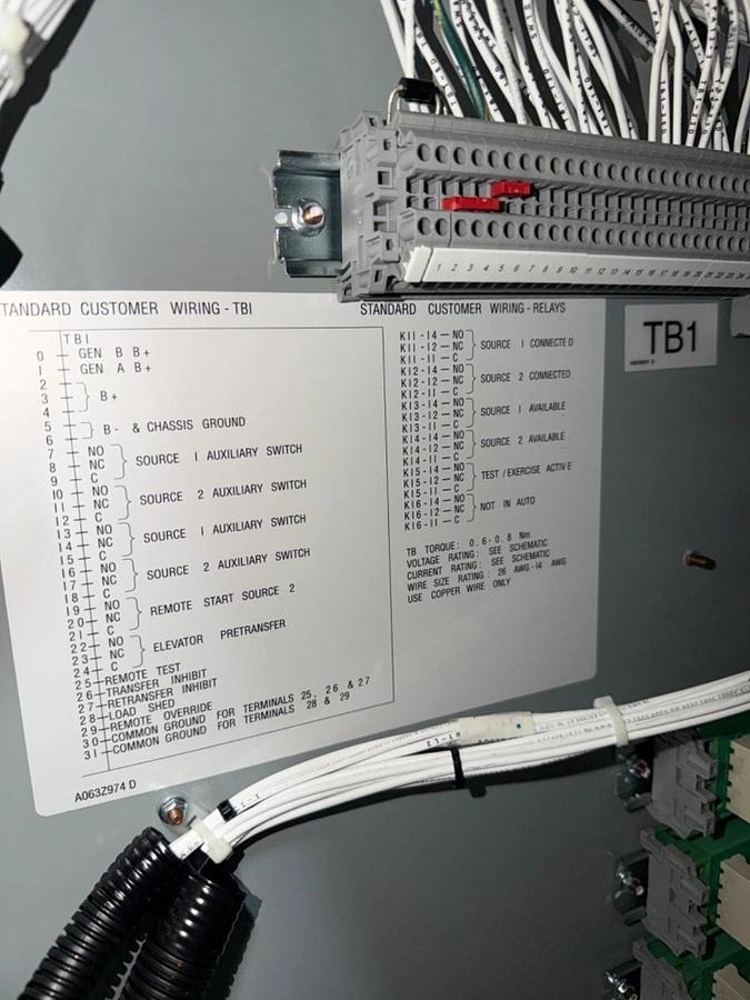 150A - 480V Cummins CXTC8 Automatic Transfer Switch  - I22M149483