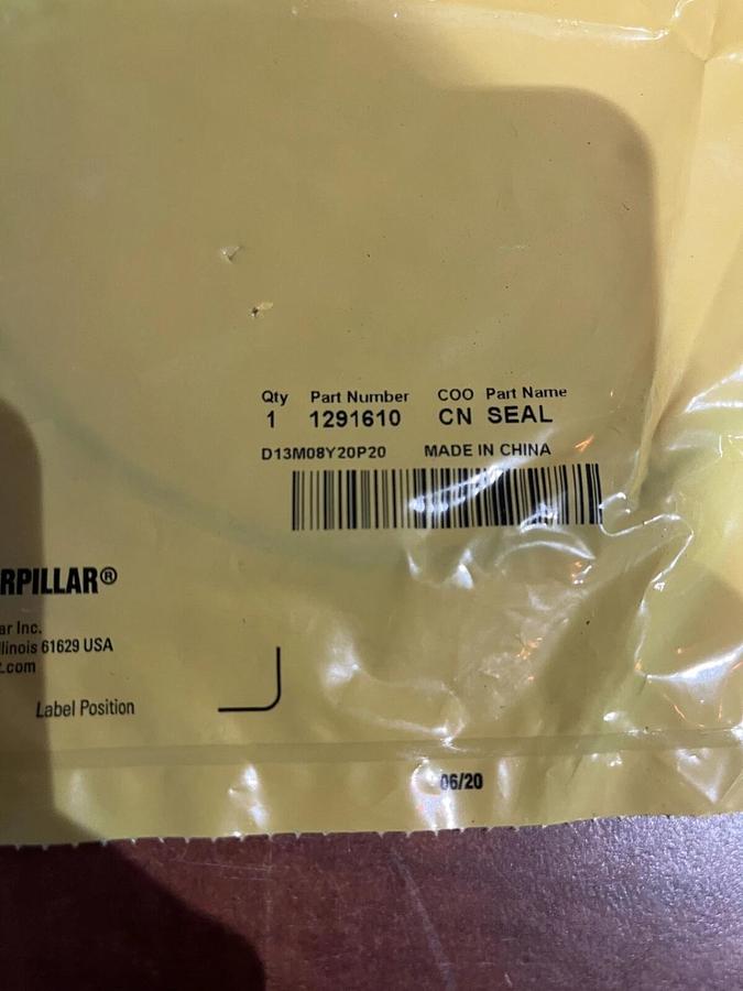 Used New CAT 148.82mm Inner Diameter O-Ring Seal - P/N: 129-1610