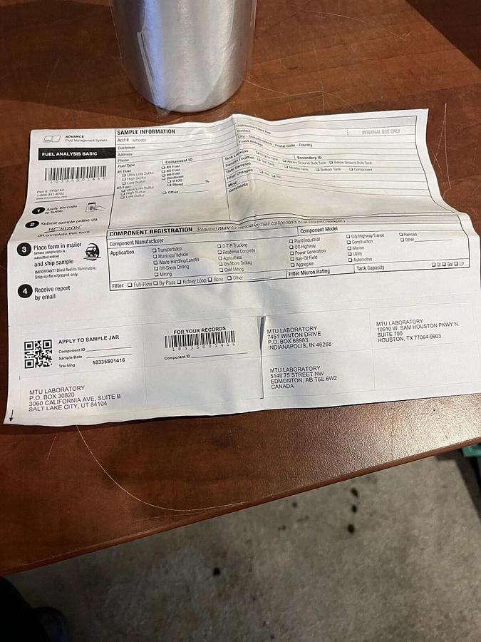 New MTU Basic Fuel Analysis Kit - P/N: F-PDFM1