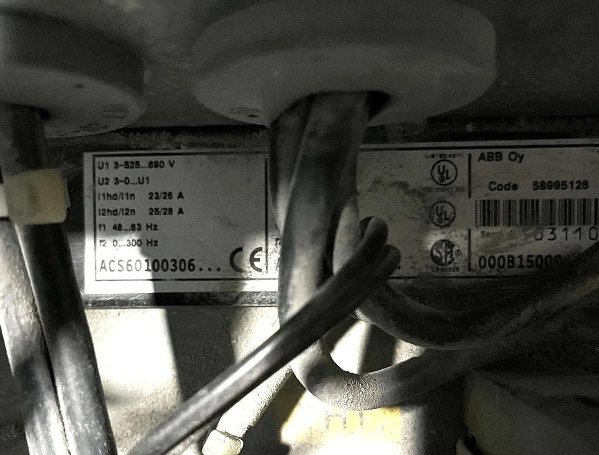 Used Used ABB ACS600 30HP 600V 3PH 60HZ Drive and Enclosure - S/N: DR-01804305