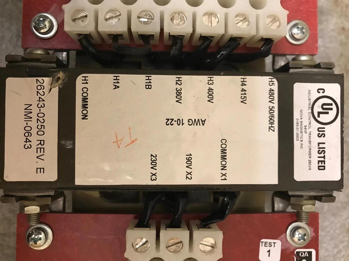 Used Nova Industrial Control Transformer 250VA | 0163-01-0003