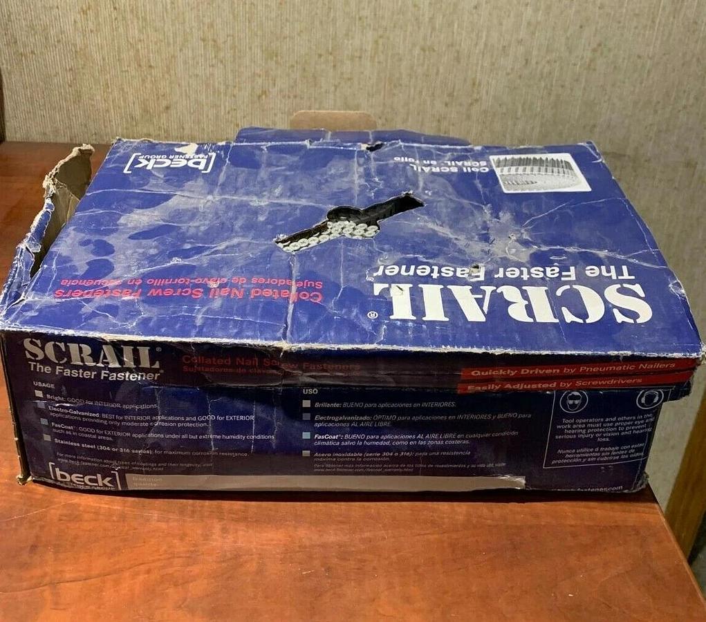 Scrail Fasco Collated Nail Screw Fasteners 1 3/8" Plastic Sheet Coil (2800 Pack)