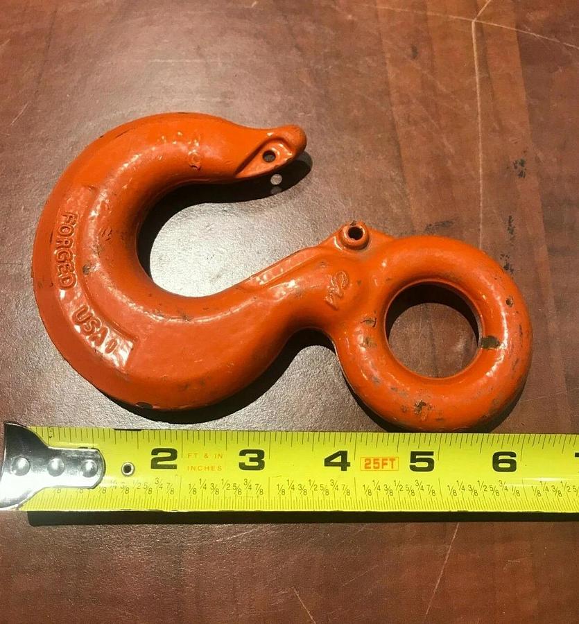 New 3 Ton (6,000 lb.) CM Forged Alloy Eye Lifting Hook | USA Rigging Lifting