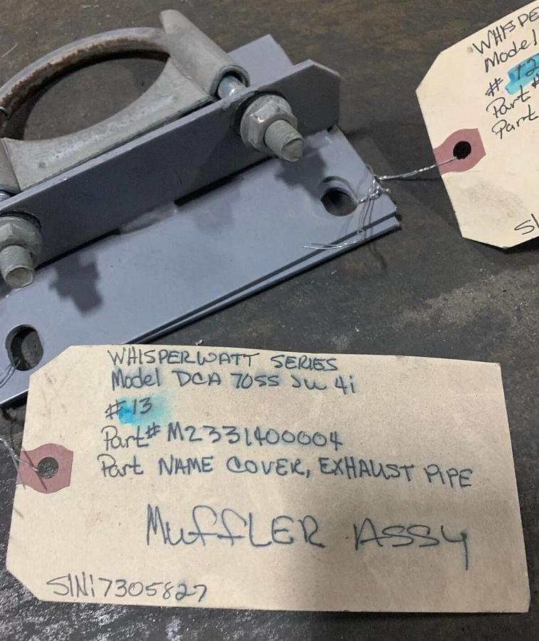 Used Used Multiquip Exhaust Pipe Cover and U-Bolt 3" | P/N: M2331400004 0602326060