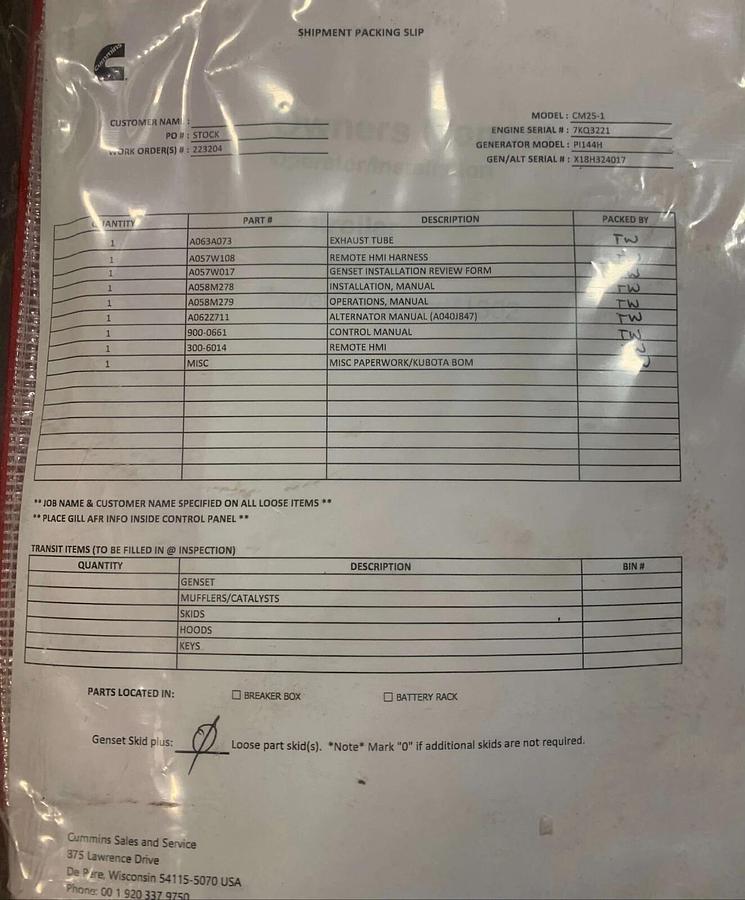 Used New 20kW Cummins CM20-1 Commerical Mobile Diesel Generator | 120/240V 1PH