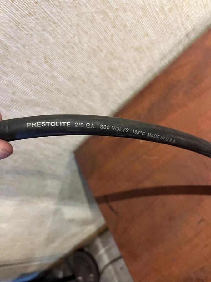 45" Prestolite 2/0 GA. 600V Battery Cable