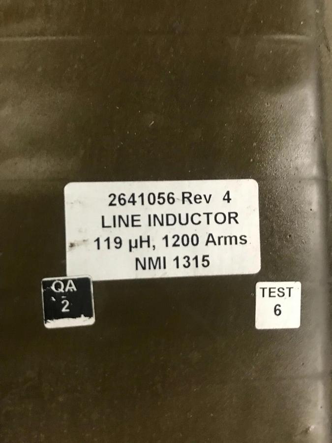Used Line Inductor 119 uh, 1200 Arms
