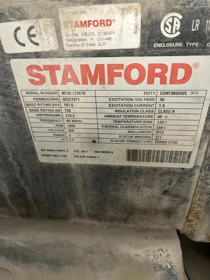 Used 150kw Cummins C150D6R-1402527 Spec. D Mobile Diesel Generator - S/N: D140666342