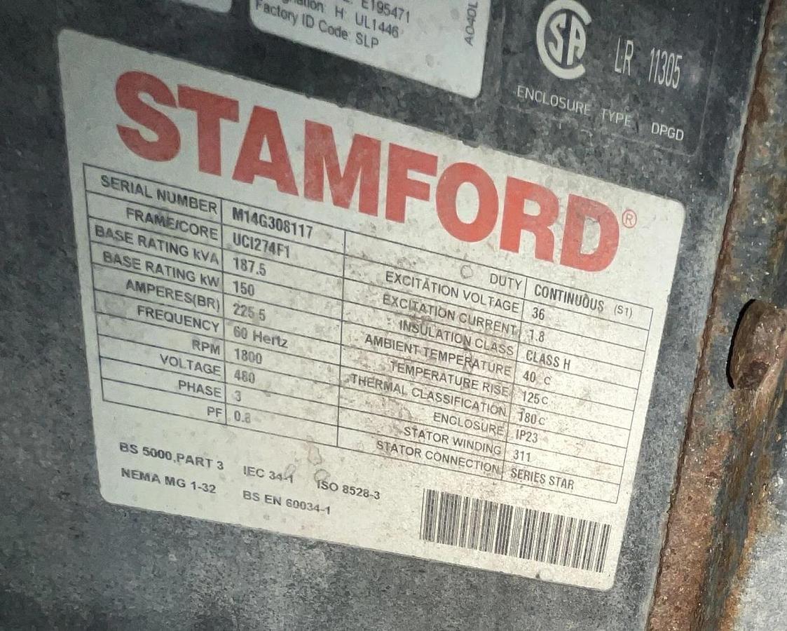 Used Used 150kw Cummins C150 D6R Spec. D Mobile Diesel Generator - S/N: H140725027