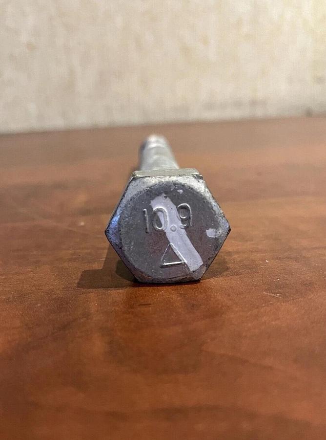 (Pack of 5) M20 x 170mm Steel Hex Bolt - Class 10.9