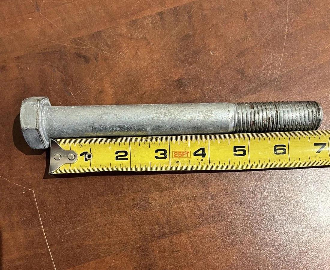 (Pack of 5) M20 x 170mm Steel Hex Bolt - Class 10.9