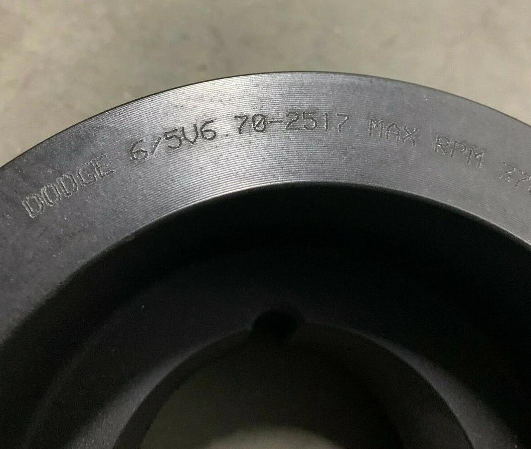 Used New Baldor Dodge 111242 Bushing Bore V-Belt Pulley | 6-5V6.7-2517 SHEAVE