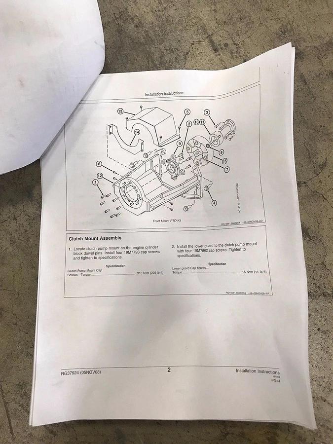 Front Mount PTO Kit John Deere Cummins | 190-0819-02 190081902
