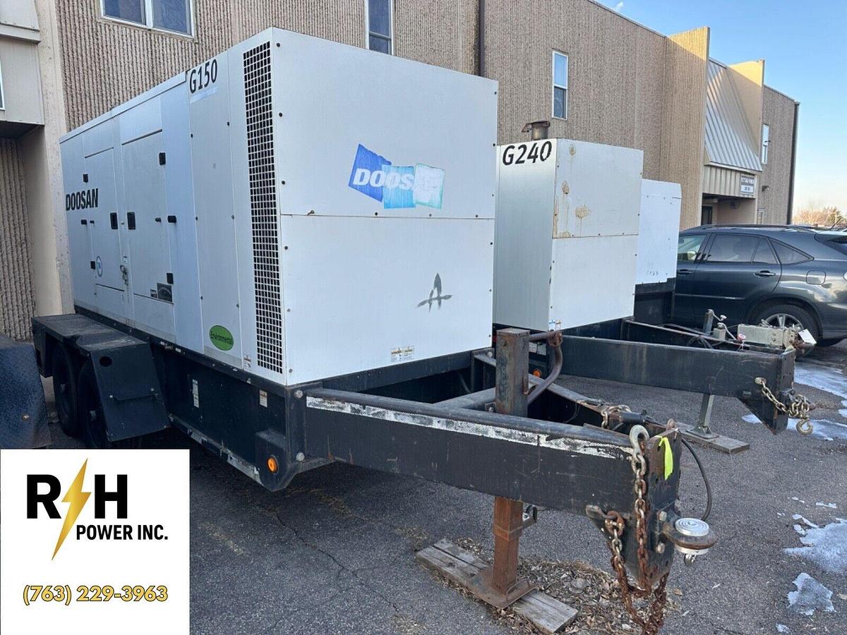 Used 150kVa Doosan G150WCU-3A-T4i Mobile Diesel Generator