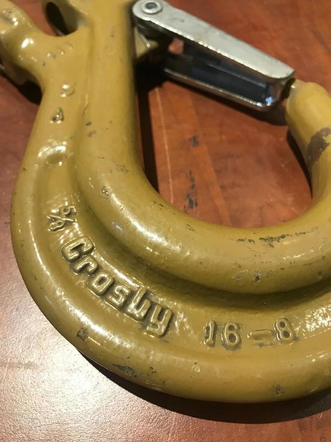 New Crosby 5/8" Latching Grab Hook | Belgium Heavy Duty Rigging Lifting