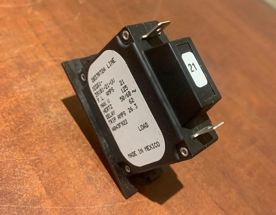 Used New Cummins 2.5HGJBB-1126A Circuit Breaker 250V 21A A043F922 AirPax 39101-21-UV