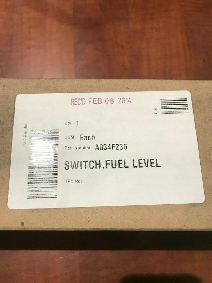 Used Cummins A034F236 Critical Low Fuel Switch For A043V608 Fuel Tank